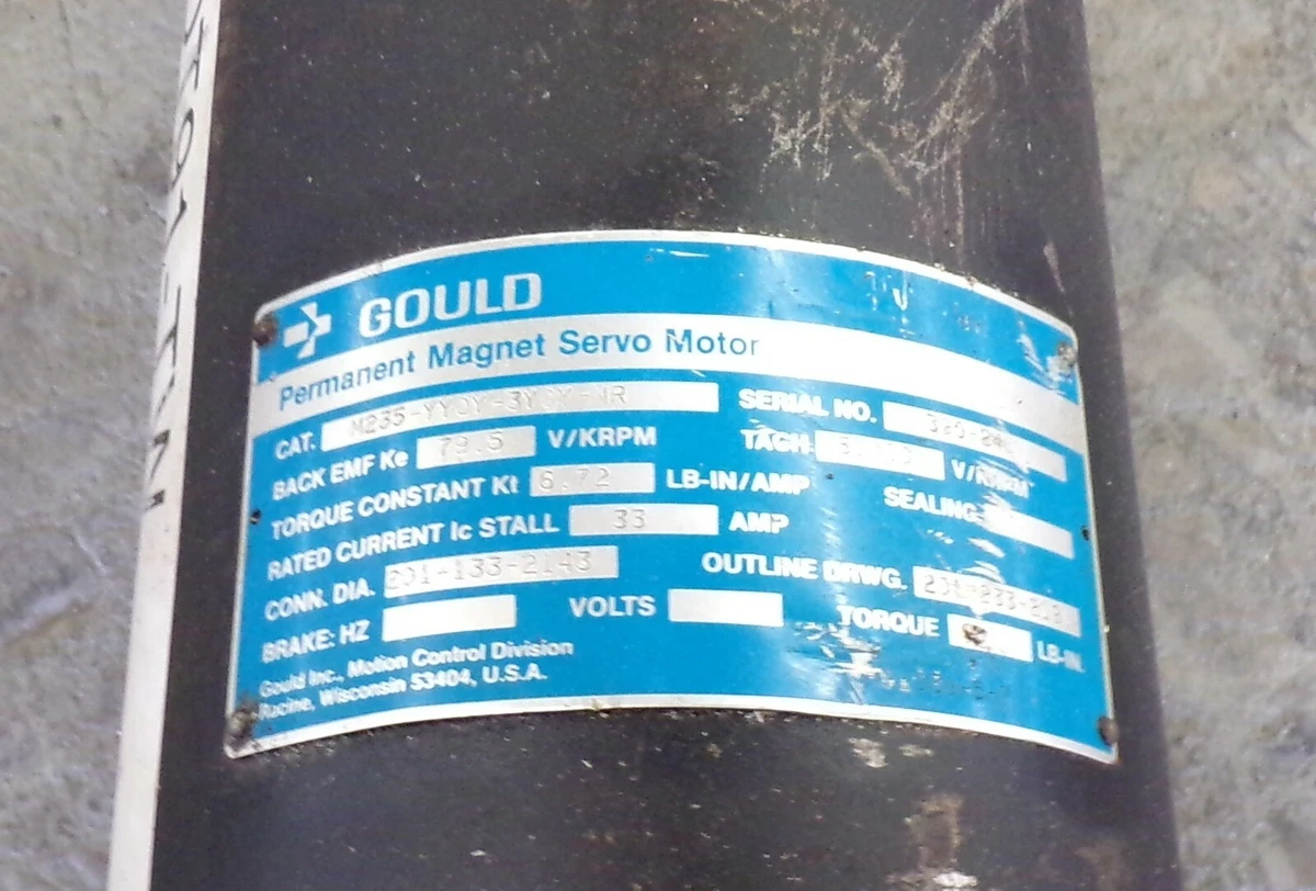 GOULD PERMANENT MAGNET SERVO MOTOR M235-YYOY-3YOY-NR, 33A | eBay