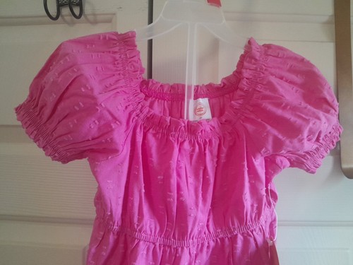 Wonder Nation Girls 2 Toddler Pink Short Sleeved Cotton Dress New - Picture 4 of 6