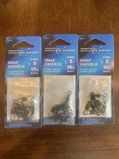3 Packs South Bend Snap Swivels Size 5 20 LB