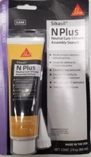 Sika Sikasil N Plus Clear GP Neutral Cure Silicone Assembly Sealant 3oz 88ml