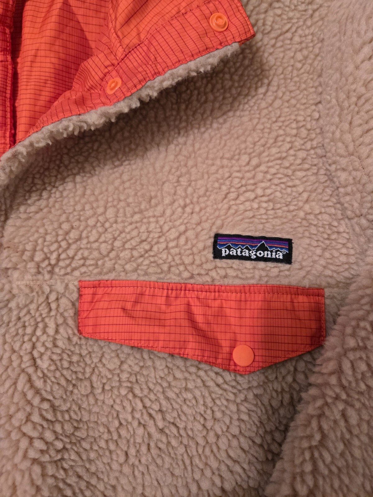 Patagonia Rare Snap T Reversible Deep Pile Pullover Glissade Men's S, Womens M image 2