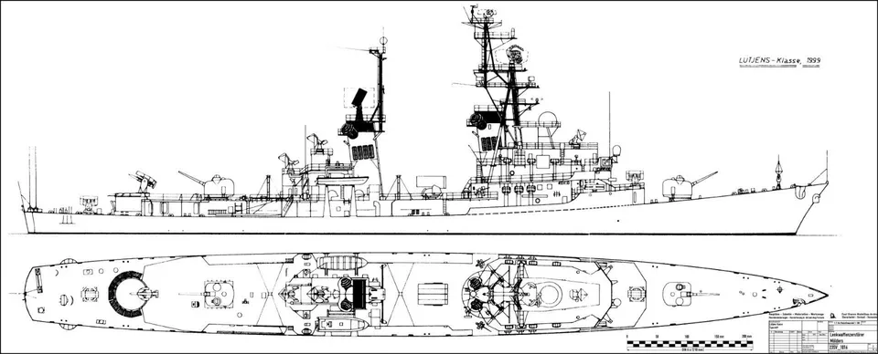 MÖLDERS D 186, Lenkwaffenzerstörer 1956-2003. Modellbauplan - Bild 3 von 4