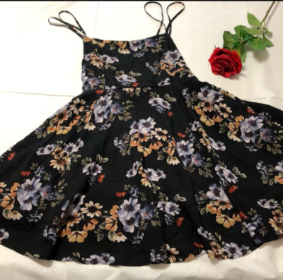 Robe D'été Forever 21 Junior - Taille S - Beige - Bretelles Spaghetti - À Motifs Floraux
