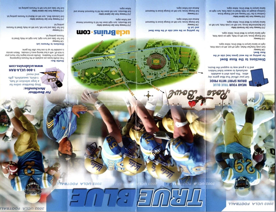 POCKET SCHEDULE - UCLA Bruins (2003 Season) Craig Bragg NCAA Football Foto 3 de 4