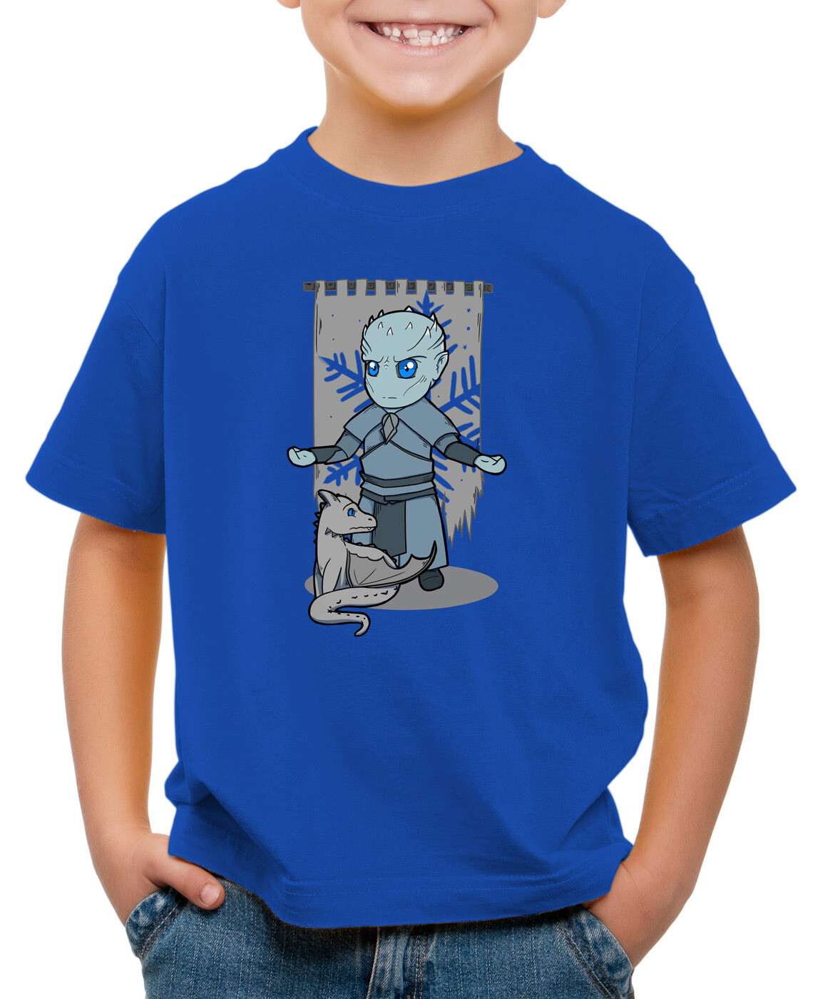 ALTRA T shirt bambino Chibi Re della Notte bianca escursionista muro veglia notturna pelliccia invernale