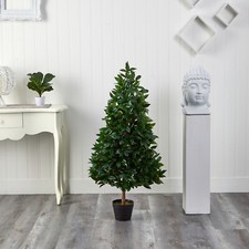 4  Bay Leaf Artificial Topiary Tree UV Indoor/Outdoor Home Decor. Retail 180