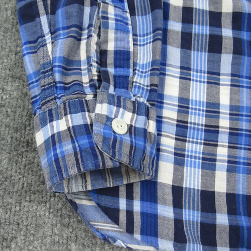 Camisa Polo Ralph Lauren Para Hombre Mediana Calce Ajustado Forrada a Cuadros Manga Larga Con Botones - Imagen 13 de 16