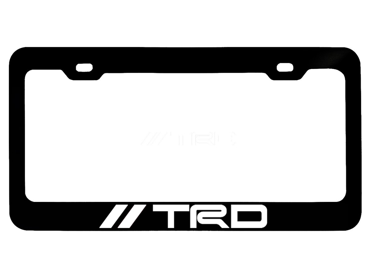 Toyota TRD LICENSE PLATE FRAME Black Anodized Aluminum with Laser