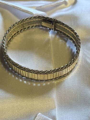 925 Sterling Silver Banded Type Wide Chain Bracele