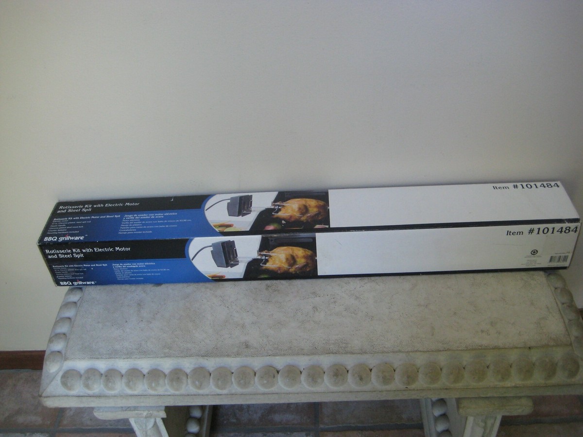 BBQ Grillware Rotisserie Kit with Electric Motor and 37