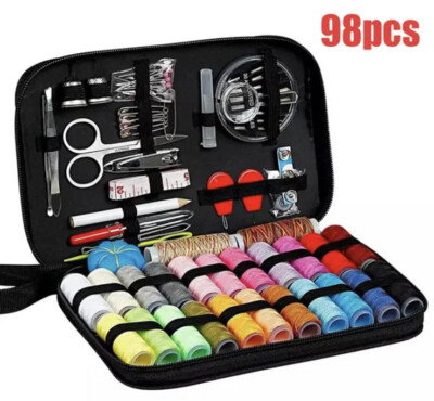 98 Stck. Zum Selbermachen Multifunktionsfäden Nähbox Kit für Hand Steppen Nähen UK