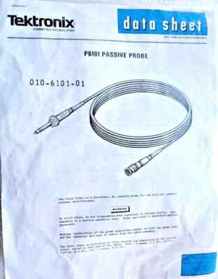 Tektronix Miniature Passive Voltage Probe P6101-01 1m 1X Inc: Data & Accessories