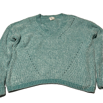 Hippie Rose Women's Mermaid Tail Chenille Long Sleeve Pullover