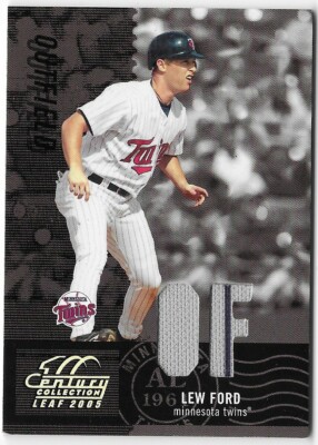 2005 Leaf Century Material Fabric Position Jersey #71 Lew Ford /250 Twins Relic