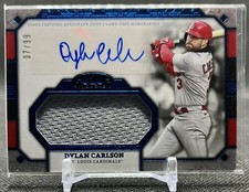 2024 Topps Tier One DYLAN CARLSON Jumbo Autographed Relic Blue /99! - Cardinals