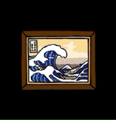 まーぐんステッカー！ ぐんぐ〜ん！ Magao The Great Wave off Kanagawa