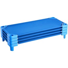 Stackable Kiddie Cot, Pack of 4, Portable Toddler Nap Cots, Standard Size 52" L