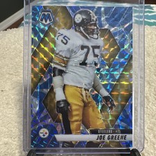 2025 Panini Mosaic - Joe Greene #190 Reactive Blue Mosaic Prizm