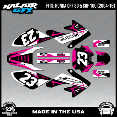 Graphics Kit for HONDA CRF80 CRF100 (2004-2016) EVADER-Magenta