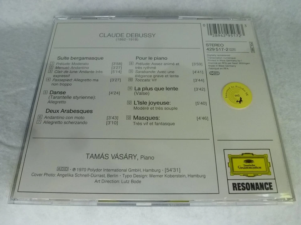 Vasary Tamas Suite Bergamasque / Arabesques (CD) (UK IMPORT) Foto 2 de 2