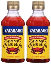 ZATARAINS Crab and Shrimp Boil Liquid, Concentrated, 8-Ounce 2 Pack 8 Oz 