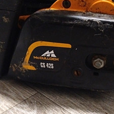 McCulloch CS 42S Petrol Chainsaw 40cm Bar Chain Brake Cutting Guard Black/Yellow