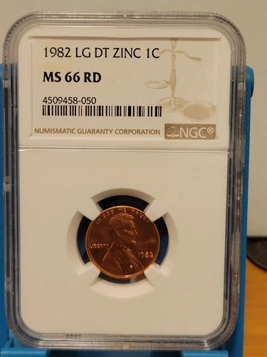 1982 Lincoln Memorial Large Date Zinc Bronze Cent - NGC MS 66 RD