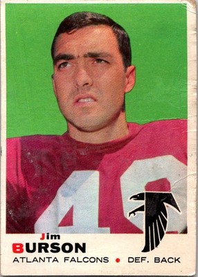 Jim Burson 1969 Topps #159 Rookie Atlanta Falcons