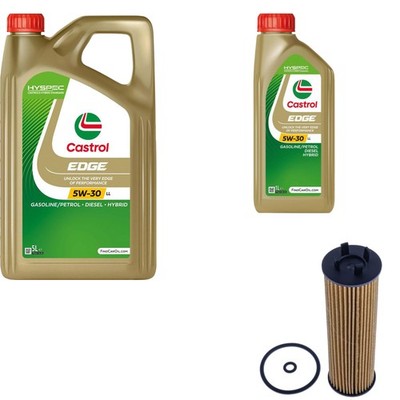 DENCKERMANN Ölfilter Castrol EDGE Titanium 5W-30 LL 6L für VW Passat Variant 2.0