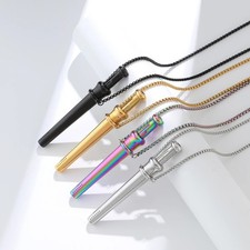 Incognito Clone Bump Snuff Straw Necklace In Rose Gold Large New