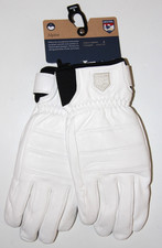 Hestra Alpine Leather Primaloft 5 Finger Glove Unisex 8 W/L M/M - White - NEW