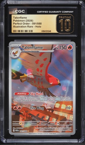 2026 Pokemon Mega Evolution Perfect Order IR Talonflame #91 CGC 10 PRISTINE