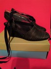 NEW Life Stride Black Rattan Espadrille Wedge Heel Sandal Ankle Strap Size 9 — photo 1