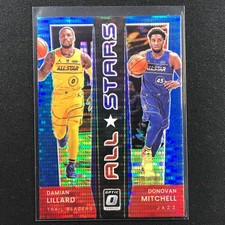 2021-22 Donruss Optic Damian Lillard Donovan Mitchell All-stars Blue Pulsar No 5