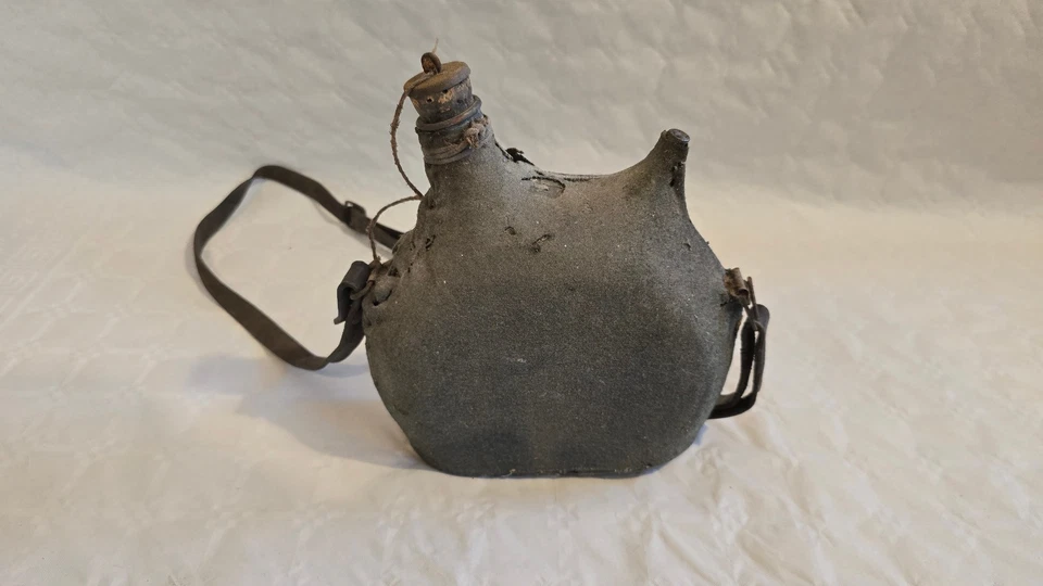 Gourde militaire FR 14-18 originale, liège intact, WWI - Photo 2/4