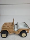 Tonka Pressed Steel Jeep 6" Long Tan 1960s Collectible Toy