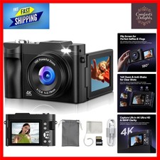 Lightweight 48MP Digital Camera with 16X Zoom - Ideal Gift for Young Creators