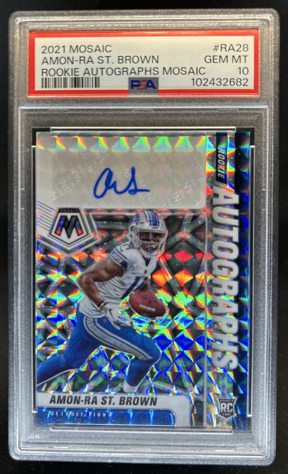 Amon-Ra St. Brown Panini Mosaic Rookie Autographs Mosaic #RA28 Base
