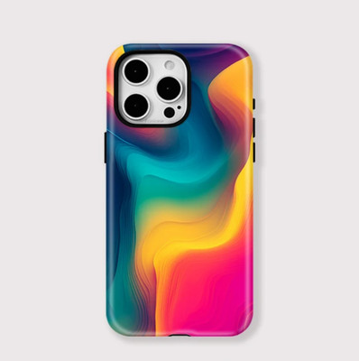 Neon Abstract Rainbow Gradient Swirl Case iPhone 17 16 15 14 13 12 11 Pro Max