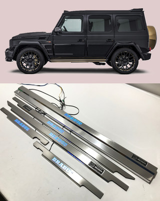 G Class LED Door Sills Chrome W463 Brabus Style G Wagon G63 G500 G65 5pcs