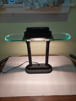 Vintage Robert Sonneman Halogen Bankers Lamp.  Works