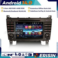 64GB CarPlay Android 14 Autoradio DAB+ GPS DSP Mercedes CLC/G/C Klasse W203 W463 64GB CarPlay Android 14 Autoradio DAB+ GPS DSP Mercedes CLC/G/C Klasse W203 W463
