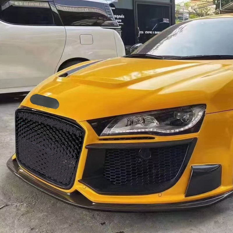 Front Honeycomb Grille For Audi R8 2008 2008 2009 2010 2011 2012  Black