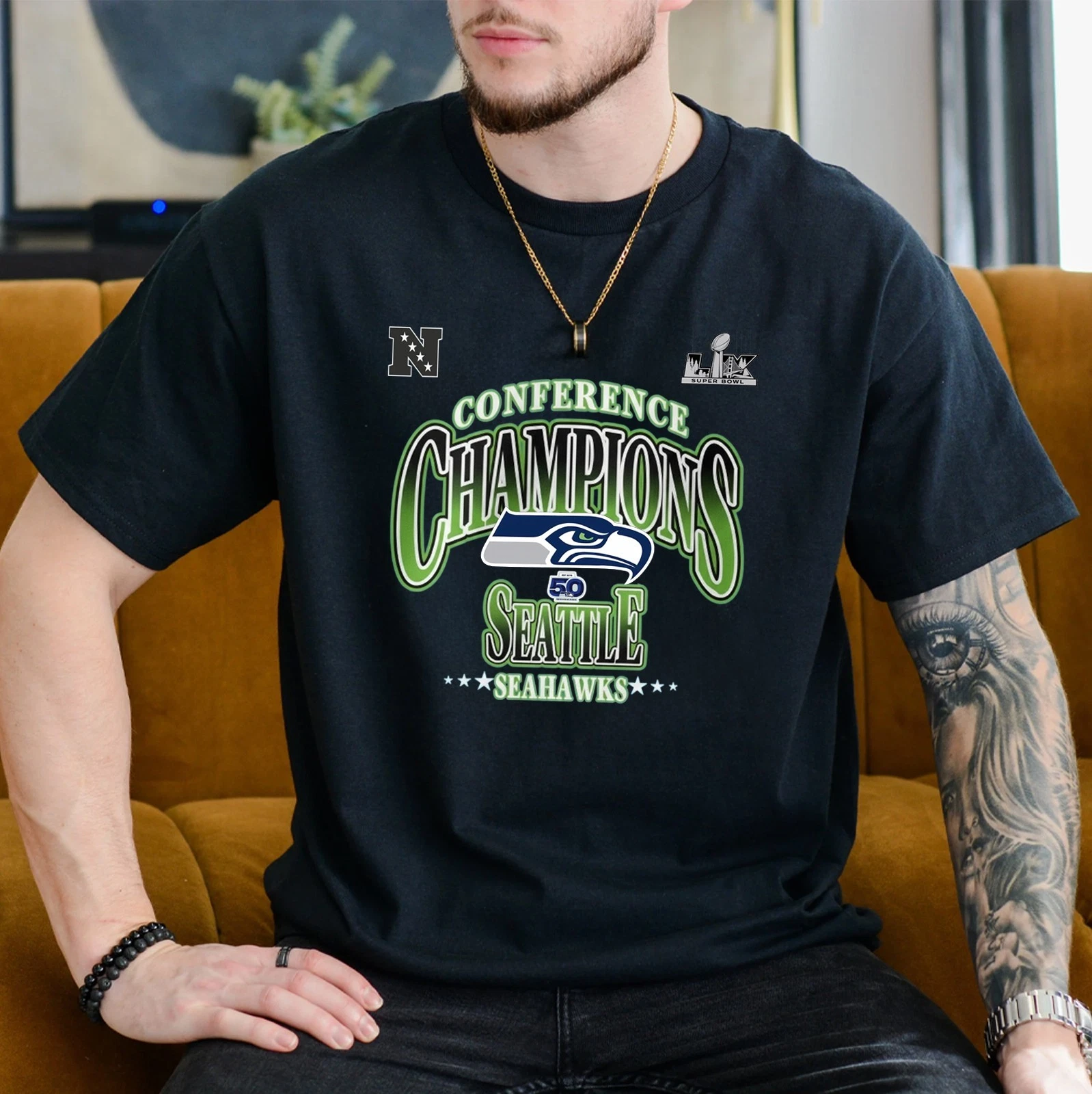 2025 AFC Conference Champions Seattle Seahawks T-Shirt