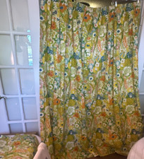 Handmade 70s Vintage Floral Pinch Pleat Retro...