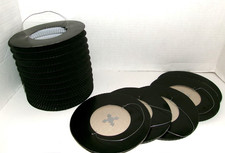 Halloween Black Paper Lanterns/ Set of 6/ Solid Black