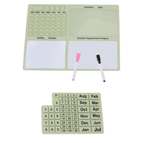 HG Magnetic Silicone Calendar Reusable Message Board With Pen Detachable Fridge - Afbeelding 10 van 22