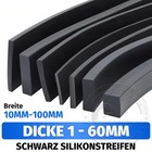 Schwarz Silikon-Gummi Dichtung Vierkantleisten Sealing Quadrat Stab Gummidichtun