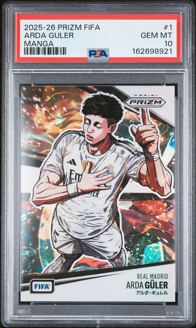 2025-2026 PANINI PRIZM FIFA MANGA #1 ARDA GULER PSA 10