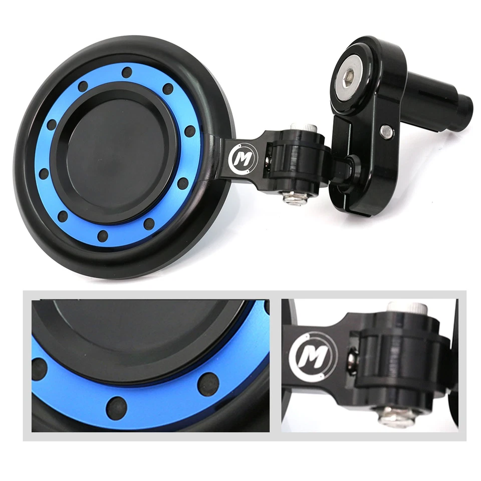 BLUE REACTOR Motorcycle Bar End Mirrors For Aprilia RSV 1000  R 1998-2007 - Image 3 of 4